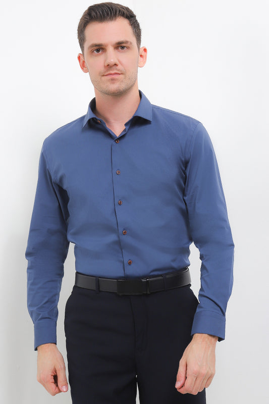 Cardinal Kemeja Lengan Panjang Slim Fit Pria F2763J02H