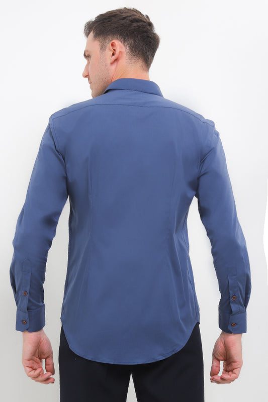 Cardinal Kemeja Lengan Panjang Slim Fit Pria F2763J02H