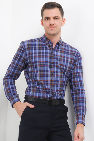 Cardinal Kemeja Lengan Panjang Slim Fit Pria F2764J02E
