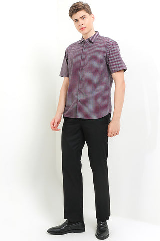 Cardinal Kemeja Lengan Pendek Slim Fit Pria F2773P11F