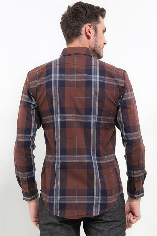Cardinal Kemeja Lengan Panjang Slim Fit Pria F2782J03B