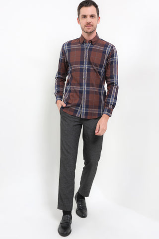 Cardinal Kemeja Lengan Panjang Slim Fit Pria F2782J03B