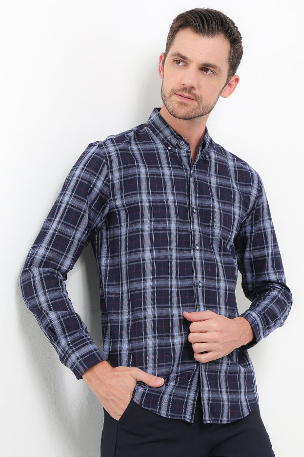 Cardinal Kemeja Lengan Panjang Slim Fit Pria F2783J02F