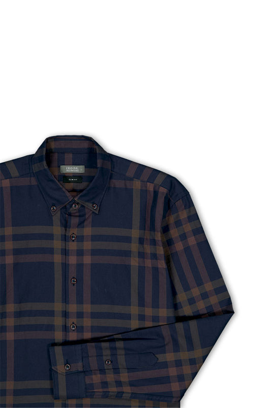 Cardinal Kemeja Lengan Panjang Slim Fit Pria F2793J02H