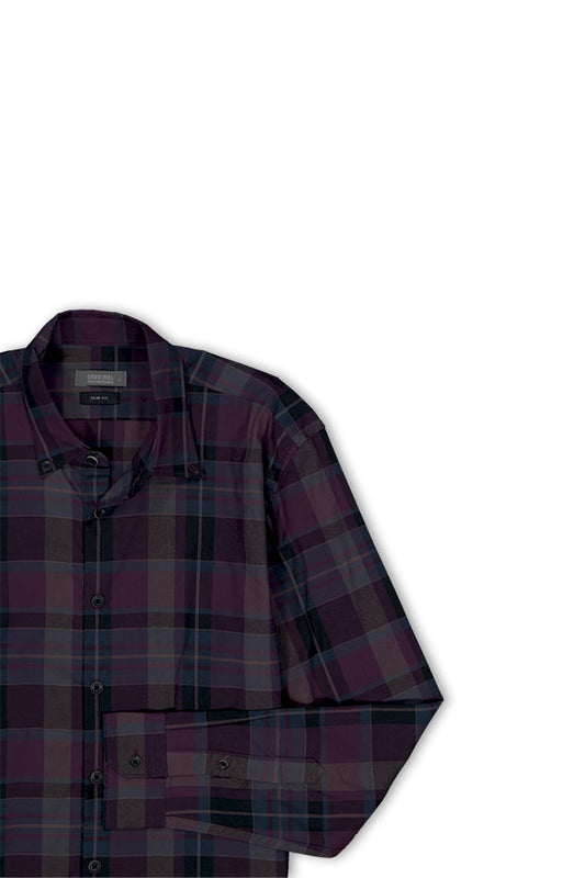 Cardinal Kemeja Lengan Panjang Slim Fit Pria F2795J11F