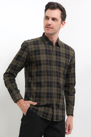 Cardinal Kemeja Lengan Panjang Slim Fit Pria F2796J06E