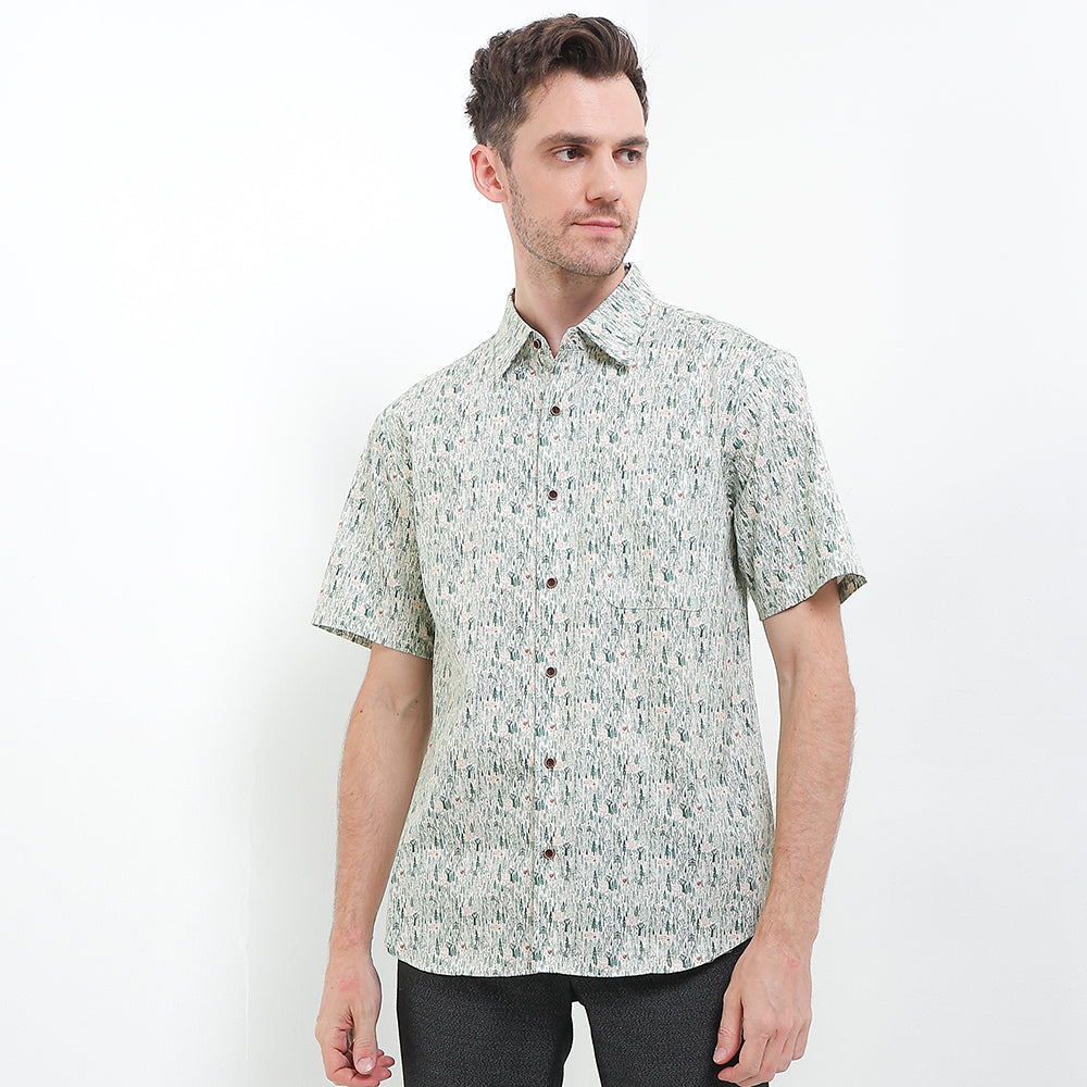 Cardinal Kemeja Lengan Pendek Slim Fit Pria F2813P05A