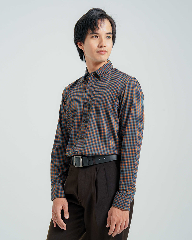 Cardinal Kemeja Lengan Panjang Slim Fit Pria F2837J03B