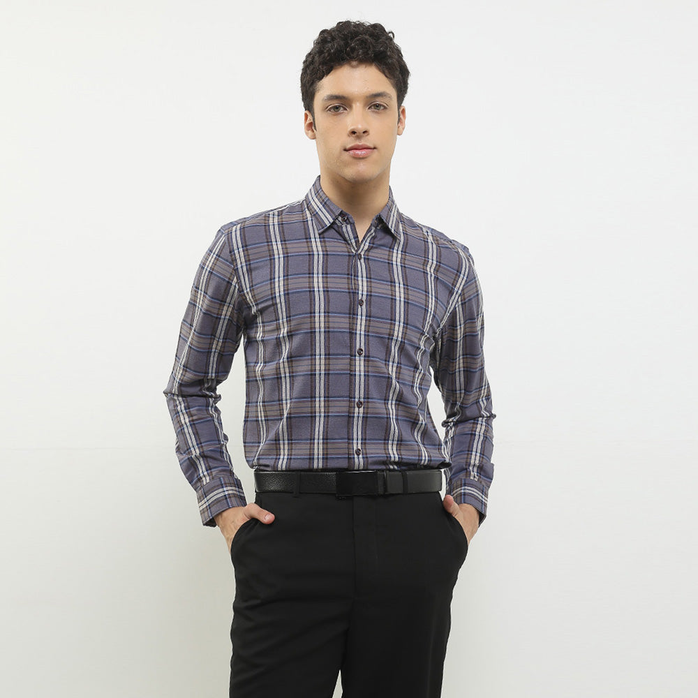 Cardinal Kemeja Lengan Panjang Slim Fit Pria F2864J04D