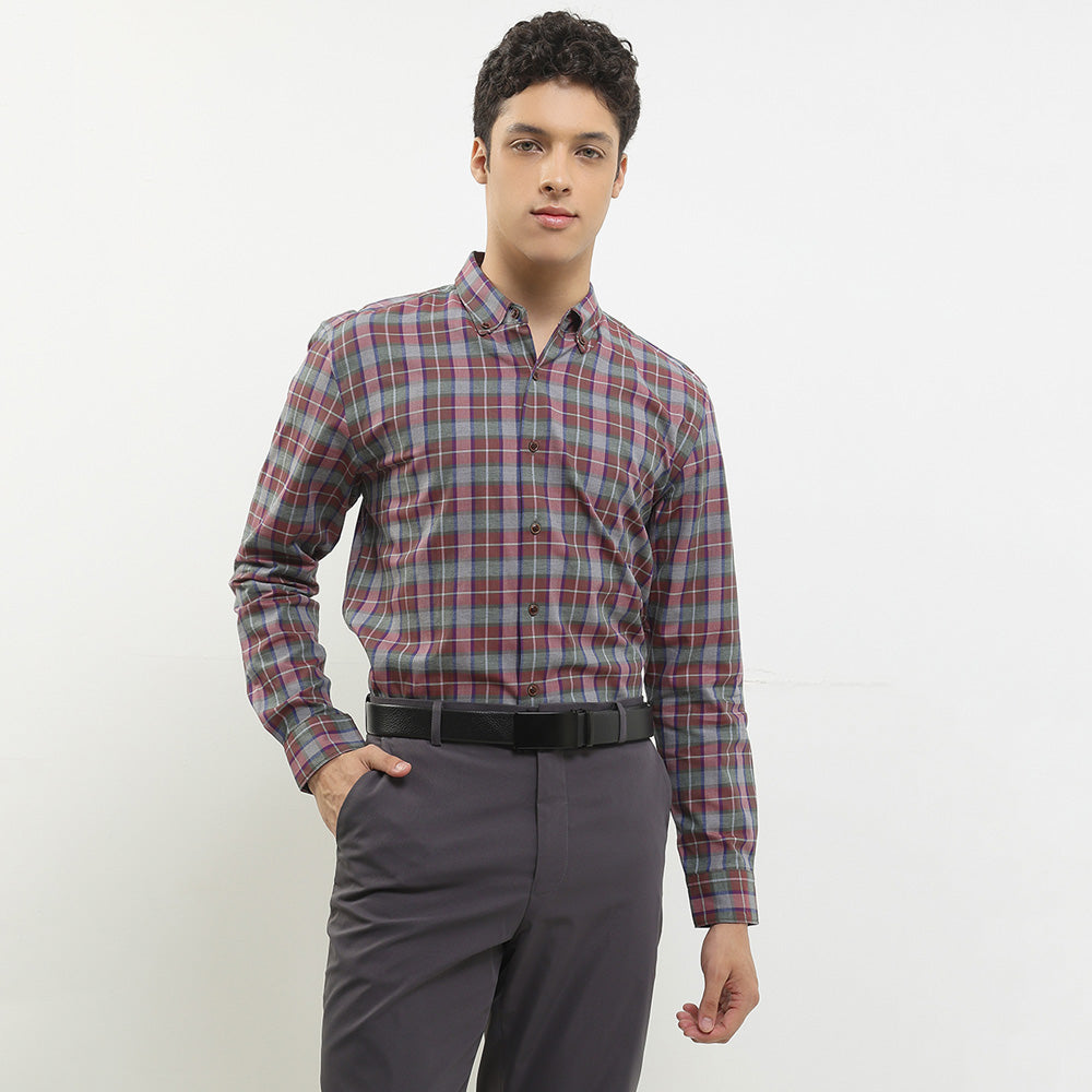 Cardinal Kemeja Lengan Panjang Slim Fit Pria F2867J04B
