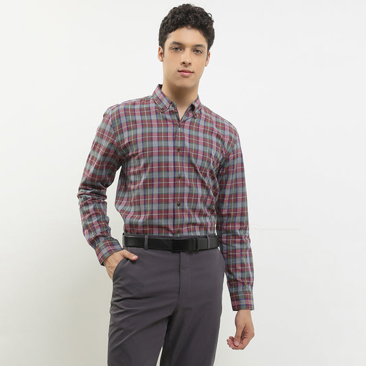 Cardinal Kemeja Lengan Panjang Slim Fit Pria F2867J04B