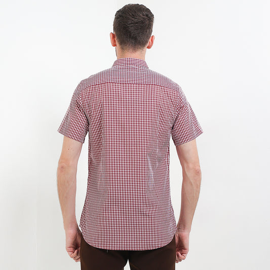 Cardinal Kemeja Lengan Pendek Slim Fit Pria F6143P11F