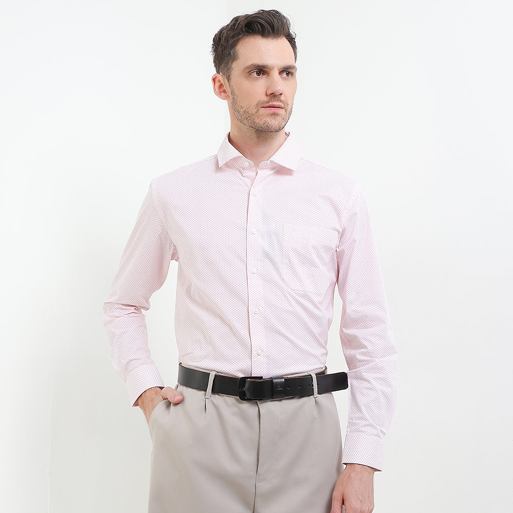 Cardinal Kemeja Lengan Panjang Slim Fit Pria F6145J11G