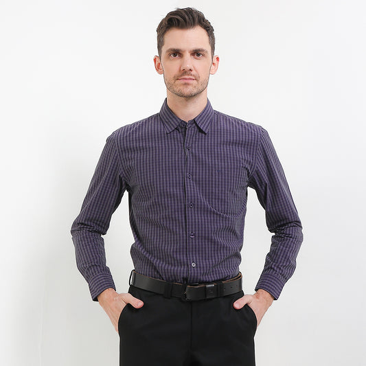 Cardinal Kemeja Lengan Panjang Slim Fit Pria F6155J02H