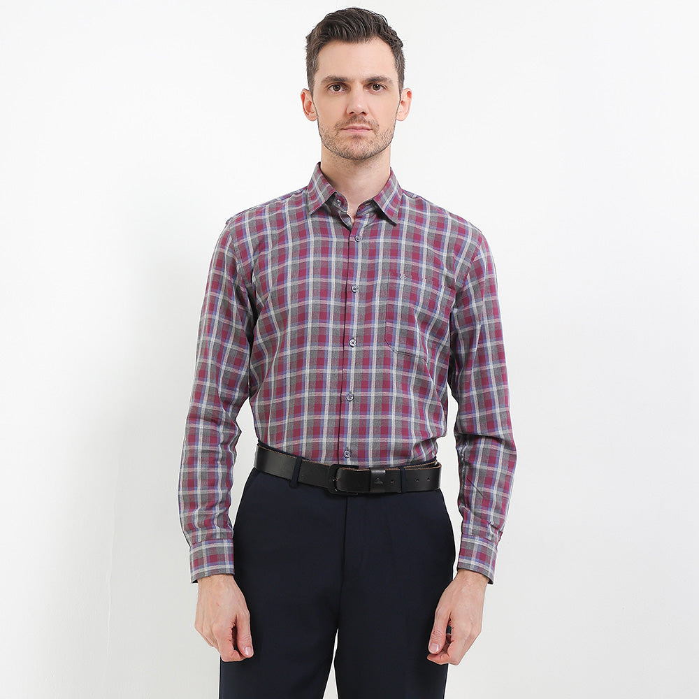 Cardinal Kemeja Lengan Panjang Slim Fit Pria F6157J04B