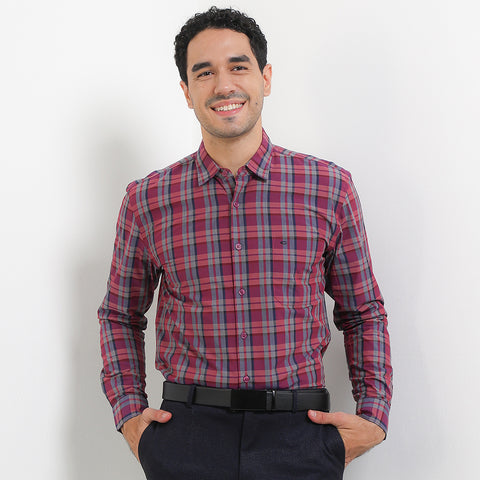 Cardinal Kemeja Lengan Panjang Slim Fit Pria F6161J11F