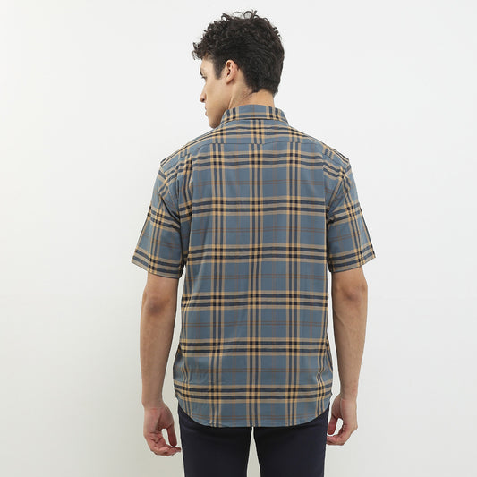 Cardinal Kemeja Lengan Pendek Slim Fit Pria F0004P04B