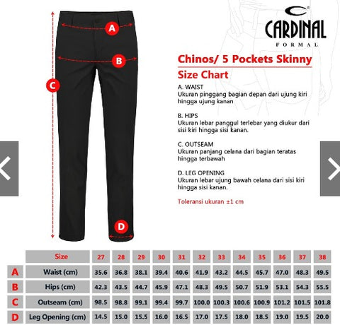 Cardinal Celana Panjang Chinos Skinny Pria F4065BK06E