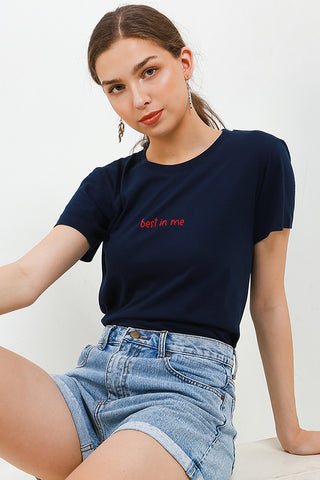 T-Shirt Slim Fit Wanita Cardinal G0485P02H