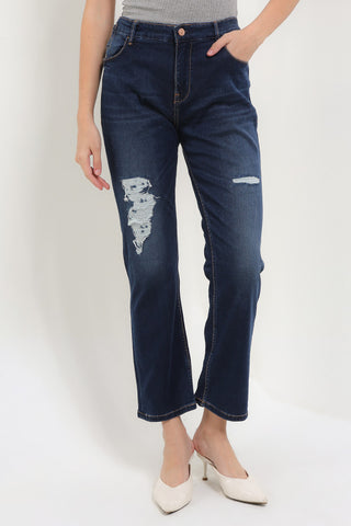 Cardinal Celana Panjang Jeans High Waist Straight Cut Wanita G0005B15D