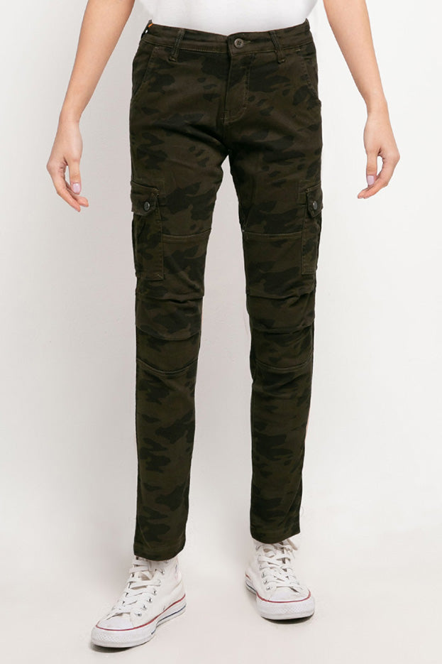 Celana Panjang Kargo Camo Slim Fit Wanita Cardinal G0003F03D