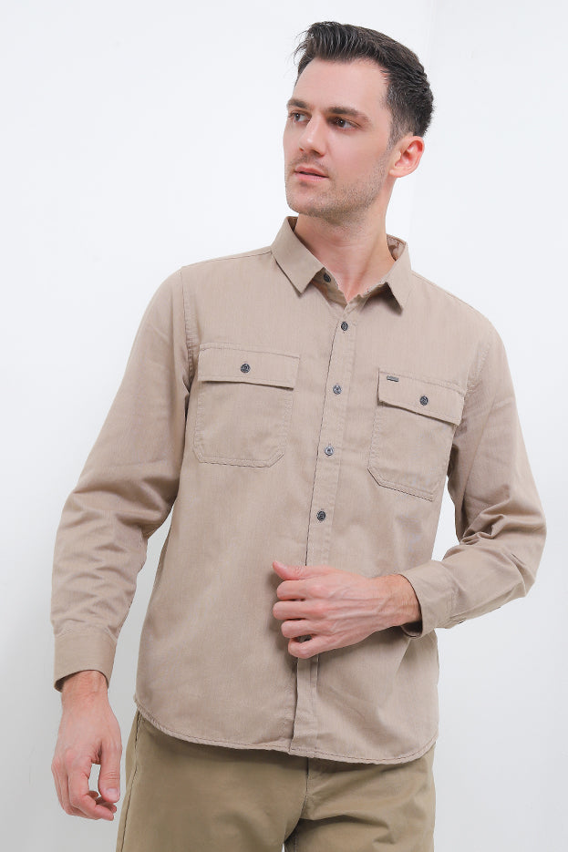 CDL Kemeja Lengan Panjang Slim Fit Pria H0242J05A