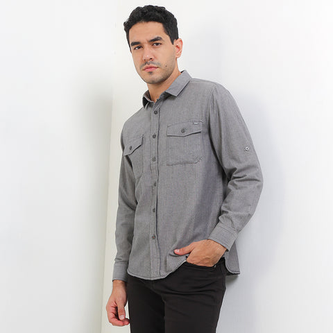 CDL Kemeja Lengan Panjang Slim Fit Pria H0246J04F