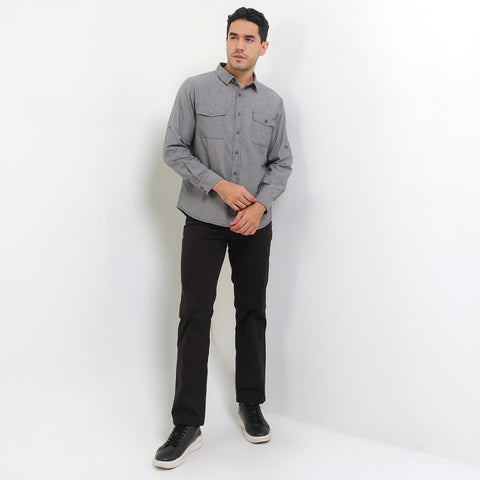 CDL Kemeja Lengan Panjang Slim Fit Pria H0246J04F