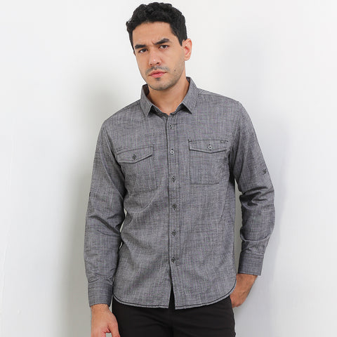 CDL Kemeja Lengan Panjang Slim Fit Pria H0251J01A
