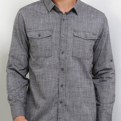 CDL Kemeja Lengan Panjang Slim Fit Pria H0251J01A