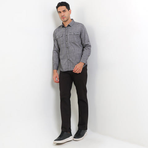 CDL Kemeja Lengan Panjang Slim Fit Pria H0251J01A