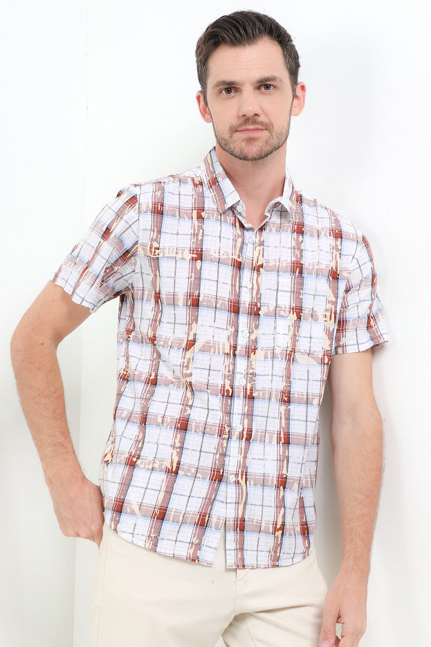 CDL Kemeja Lengan Pendek Slim Fit Pria H0268P03B