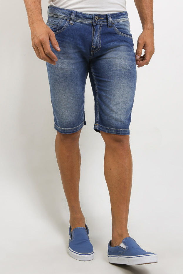 Celana Bermuda Jeans Slim Fit Pria CDL H0027BK15A