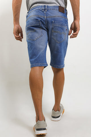 Celana Bermuda Jeans Slim Fit Pria CDL H0028BK17A