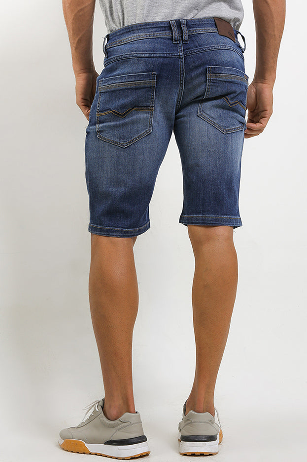 Celana Bermuda Jeans Slim Fit Pria CDL H0032BK15A