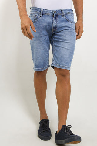 Celana Bermuda Jeans Slim Fit Pria CDL H0033BK17A