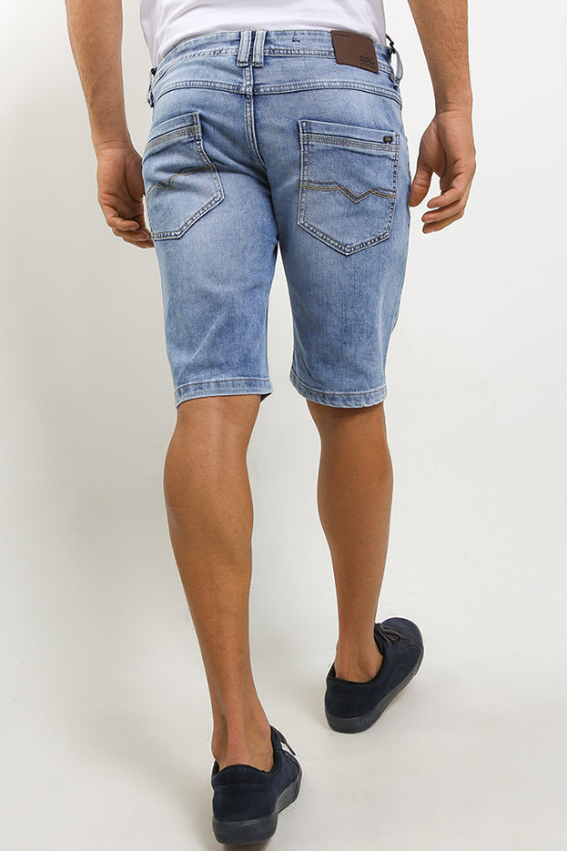 Celana Bermuda Jeans Slim Fit Pria CDL H0033BK17A