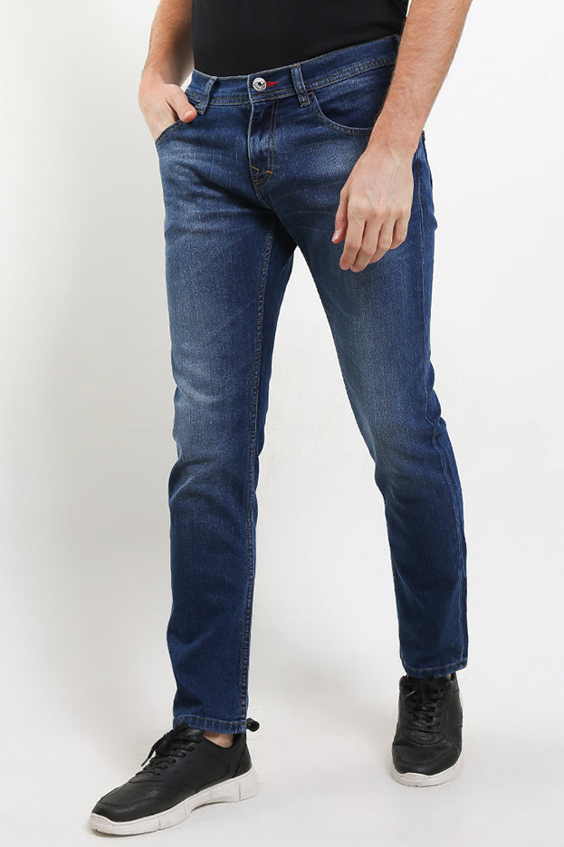 Celana Panjang Jeans Straight Slim Pria CDL H0195BK15A