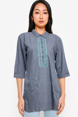 Kemeja Loose Fit Wanita Cardinal L0273D04F