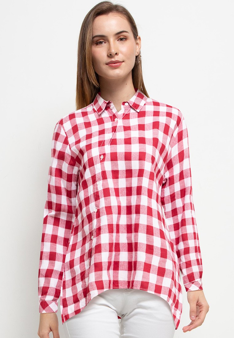 Kemeja Loose Fit Wanita Cardinal L0304J11A