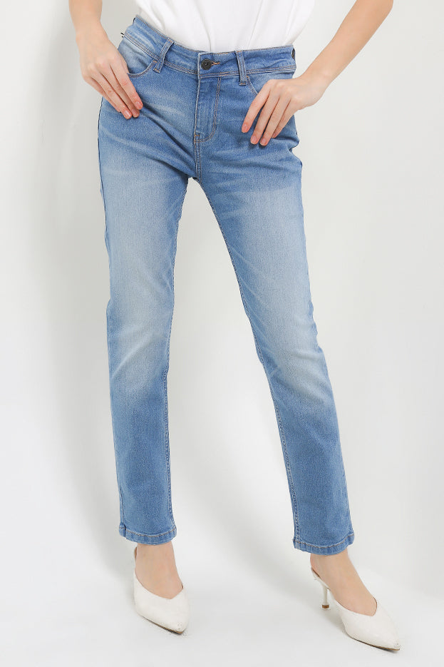 CDL Celana Panjang High Waist Skinny Wanita P0034BK16C