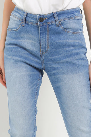 CDL Celana Panjang High Waist Skinny Wanita P0034BK16C