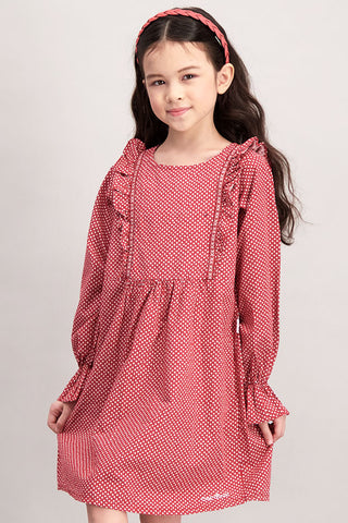 CARDINAL KIDS GIRL 11 DRESS (MARUN)