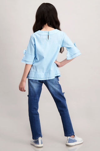 CARDINAL KIDS GIRL BLOUSE 8 (BIRU)