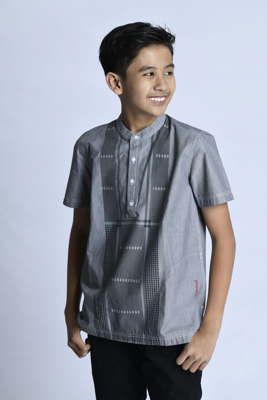 CARDINAL KIDS BAJU KOKO TANGAN PENDEK 1 (ABU-ABU)
