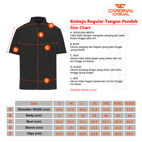 Cardinal Kemeja Lengan Pendek Pria Big Size E1603O06F