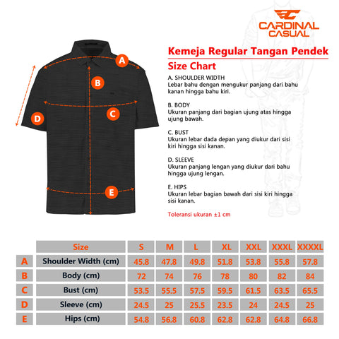 Cardinal Kemeja Lengan Pendek Pria E0055P04B