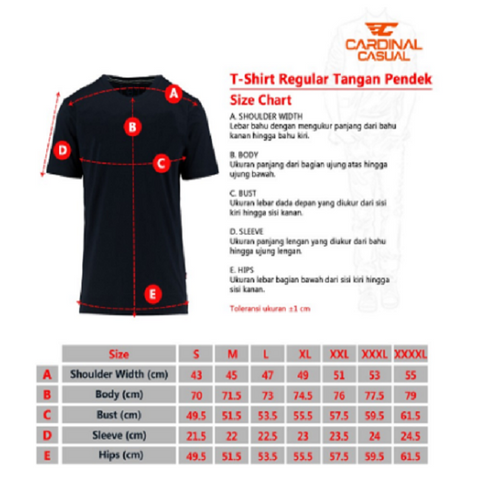 Cardinal T-Shirt Pria E1954P02C