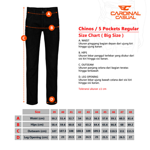 Cardinal Celana Panjang Chinos Pria Big Size E0362C04D
