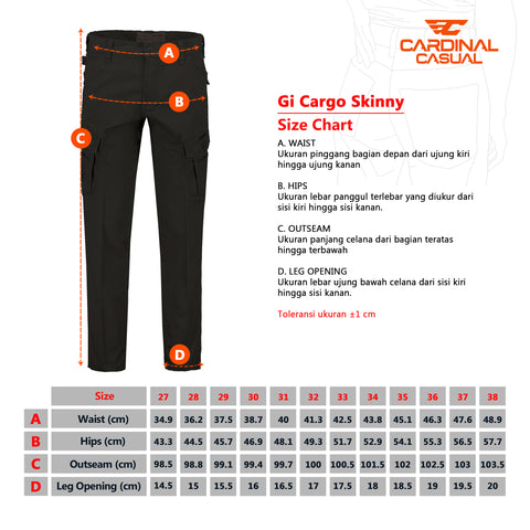 Cardinal Celana Panjang Kargo GI Skinny Pria E0091BK03A